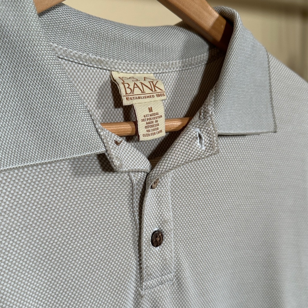 Jos A Bank Textured Weave Polo Shirt